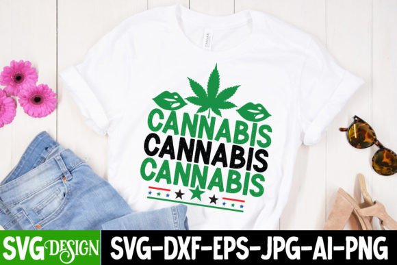 Cannabis SVG Design for Modern Graphics and T-Shirt Designs