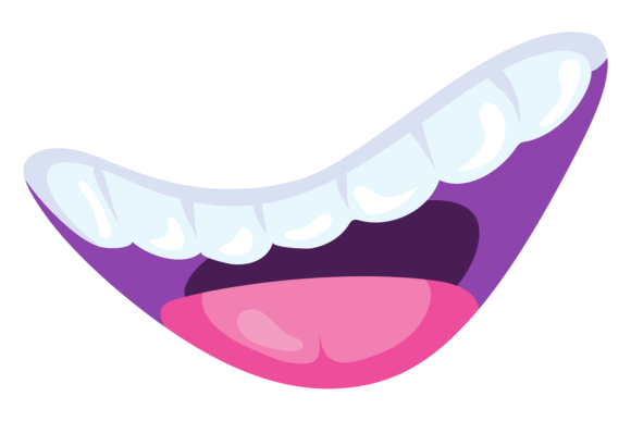 Cartoon Funny Mouth. Laughing Expression Graphics & Illustrations Review