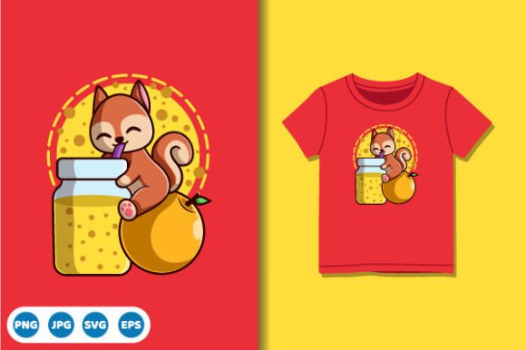 Cute Squirrel Drinking Smoothie T-Shirt Review