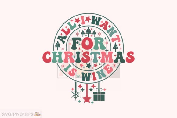 Funny Christmas Wine SVG T-shirt Design Graphics for Blogs