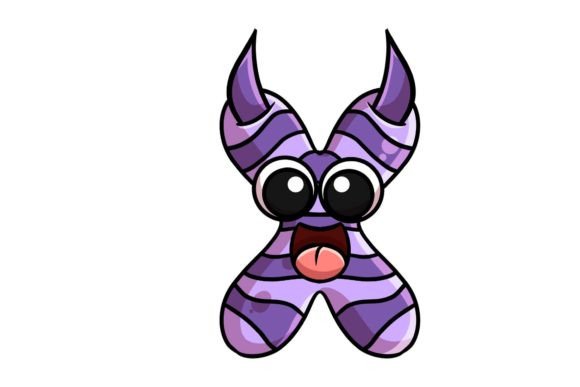 Funny Monster X Alphabet Letters Graphics and Illustrations Review