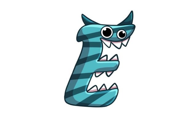 Funny Monsters E Alphabet Cartoon: Graphics and Illustrations for Fun Brands