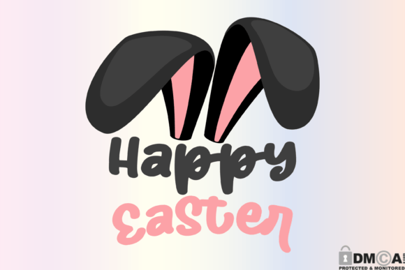 Happy Easter Bunny Ears Svg PNG Review