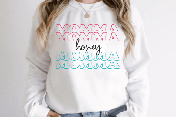 Momma Honey Stacked SVG for Graphics and T-Shirt Designs