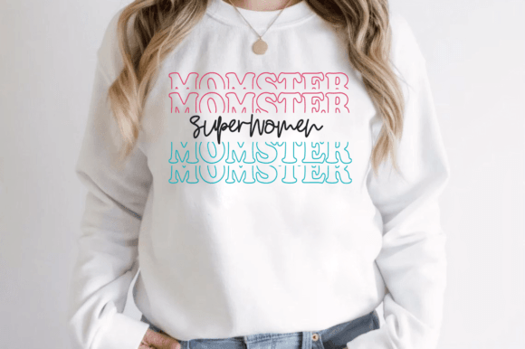 Momster Superwomen Stacked SVG Graphics for Print Templates