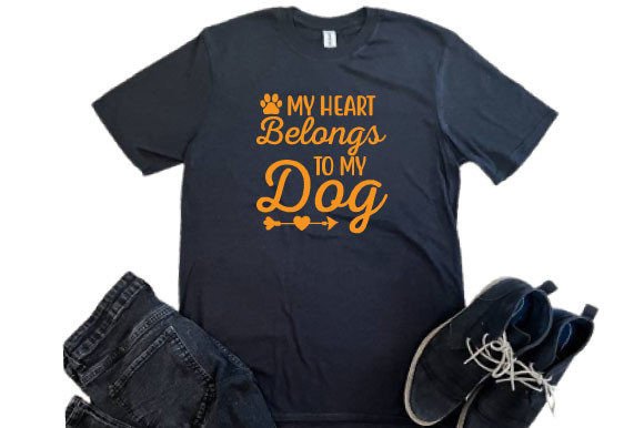 My Heart Belongs to My Dog Svg Design Graphics and T-Shirt Designs