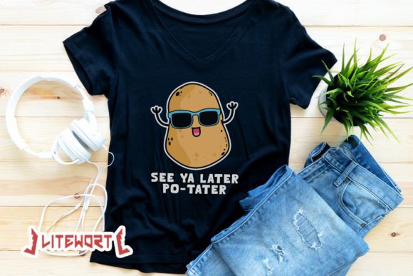 Po-tater Funny Potato Puns SVG Graphics for T-Shirt Designs