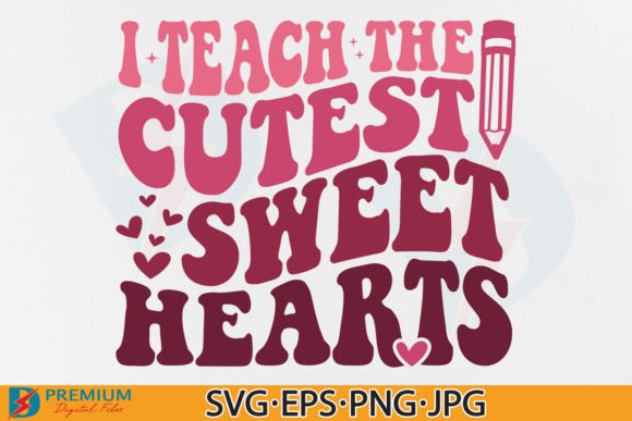Valentine Teacher SVG, Retro Funny PNG Graphics for T-Shirt Designs