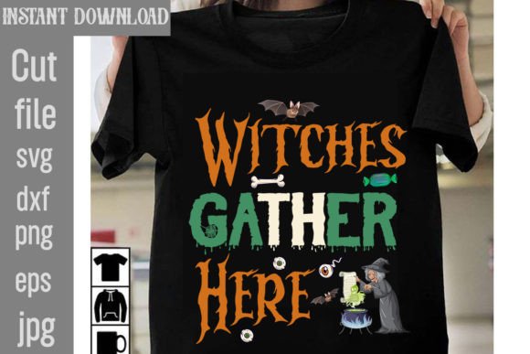 Witches Gather Here Graphics and T-Shirt Designs Review