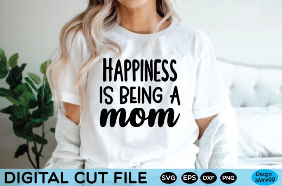 Womens Happiness is Being a Mom Tshirt F Graphics & Print Templates Review